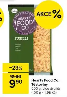 Tesco Hearty Food Co. Těstoviny nabídka
