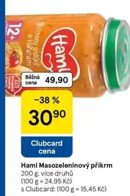Tesco Hami masozeleninový příkrm nabídka