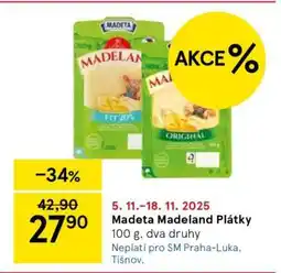 Tesco Madeta Madeland plátky nabídka