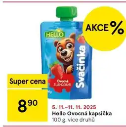 Tesco Hello ovocná kapsička nabídka
