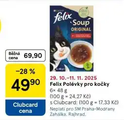 Tesco Felix Polévky pro kočky nabídka