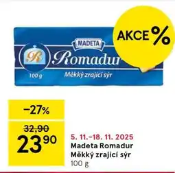 Tesco Madeta Romadur Měkký zrající sýr nabídka