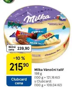 Tesco Milka Vánoční talíř nabídka
