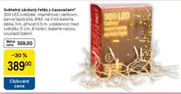Tesco Světelný závěsný řetěz s časovačem nabídka