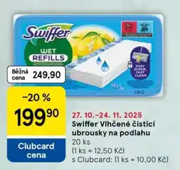Tesco Swiffer Vlhčené čisticí ubrousky na podlahu nabídka