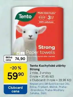Tesco Tento Kuchyňské utěrky Strong nabídka
