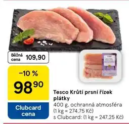 Tesco Tesco Krůtí prsní řízek plátky nabídka