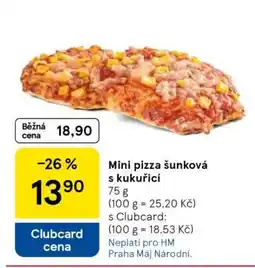 Tesco Mini pizza šunková s kukuřicí nabídka