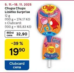 Tesco Chupa Chups Lízatko Surprise nabídka