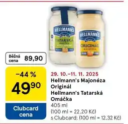 Tesco Hellmann's Majonéza Originál Hellmann's Tatarská Omáčka nabídka