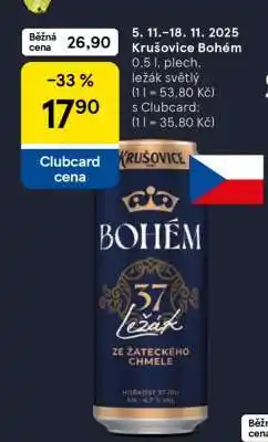 Tesco Krušovice Bohém nabídka