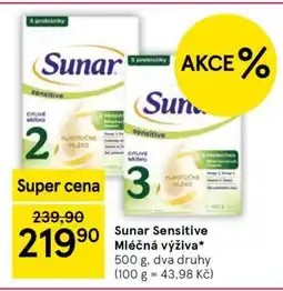 Tesco Sunar Sensitive Mléčná výživa nabídka