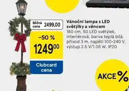 Tesco Vánoční lampa s LED světýlky a věncem nabídka