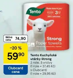 Tesco Tento Kuchyňské utěrky Strong nabídka