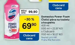 Tesco Domestos Power Foam Čisticí pěna na toaletu a koupelnu nabídka
