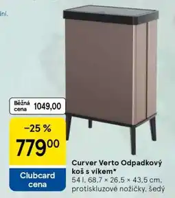 Tesco Curver Verto Odpadkový koš s víkem nabídka
