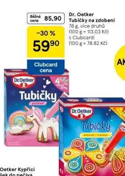 Tesco Dr. Oetker Tubičky na zdobení nabídka