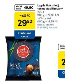 Tesco Lagris Mák mletý termostabilizovaný nabídka