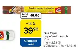 Tesco Fino Papír na pečení v arších nabídka
