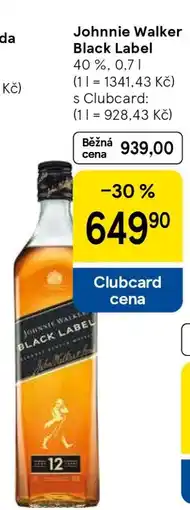 Tesco Johnnie Walker Black label nabídka
