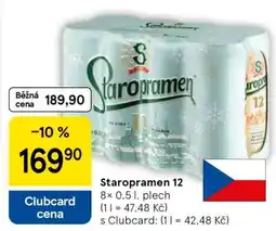Tesco Staropramen 12 nabídka
