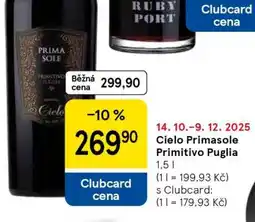 Tesco Cielo Primasole Primitivo Puglia nabídka