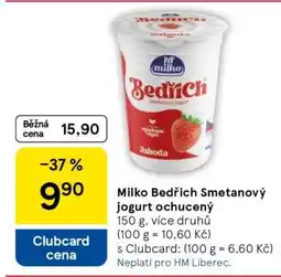 Tesco Milko Bedřich Smetanový jogurt ochucený nabídka