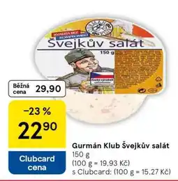 Tesco Gurmán Klub Švejkův salát nabídka
