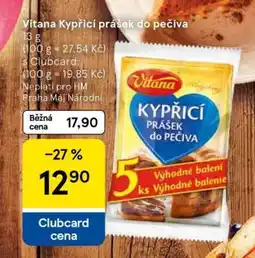 Tesco Vitana Kypřicí prášek do pečiva nabídka