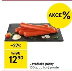 Tesco Javořické párky nabídka