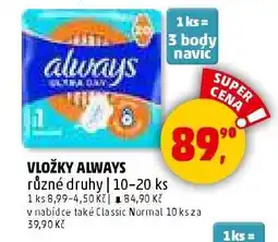 Penny Market VLOŽKY ALWAYS nabídka