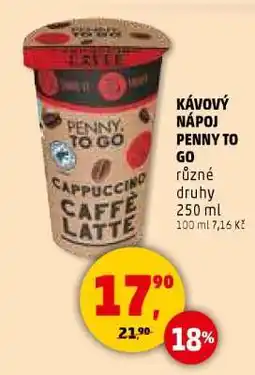 Penny Market Kávový nápoj Penny To Go nabídka