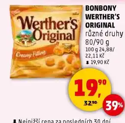 Penny Market BONBONY WERTHER‘S ORIGINAL nabídka