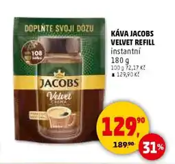 Penny Market Káva Jacobs Velvet Refill nabídka