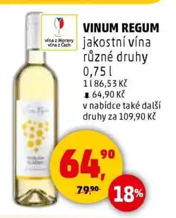 Penny Market Vinum Regum jakostní vína různé druhy nabídka