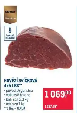 Makro Hovězí svíčková 4/5 lbs nabídka