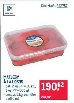 Makro Matjesy à la losos nabídka