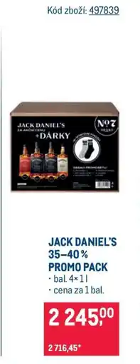 Makro JACK DANIEL'S 35–40 % PROMO PACK nabídka