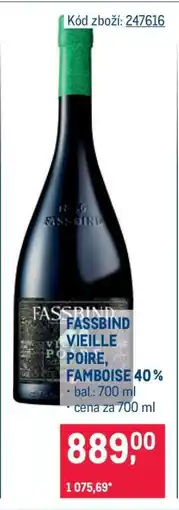 Makro FASSBIND VIEILLE POIRE, FRAMBOISE 40% nabídka