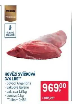 Makro Hovězí svíčková 3/4 lbs nabídka