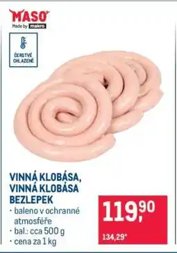 Makro VINNÁ KLOBÁSA/ VINNÁ KLOBÁSA BEZLEPEK nabídka