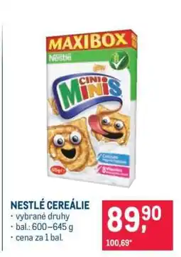 Makro Nestlé cereálie nabídka
