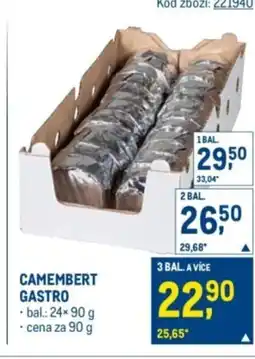 Makro Camembert gastro nabídka