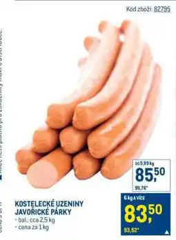 Makro KOSTELECKÉ UZENINY JAVOŘICKÉ PÁRKY nabídka