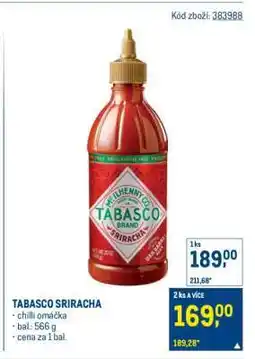 Makro TABASCO SRIRACHA nabídka