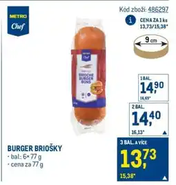 Makro BURGER BRIOŠKY nabídka