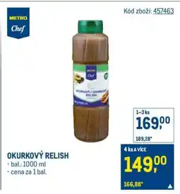 Makro Okurkový relish nabídka