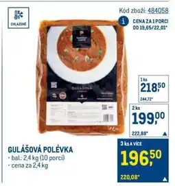 Makro Gulášová polévka nabídka