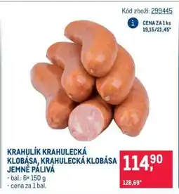Makro KRAHULÍK KRAHULECKÁ KLOBÁSA, KRAHULECKÁ KLOBÁSA JEMNĚ PÁLIVÁ nabídka