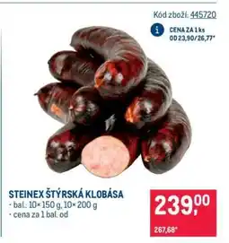 Makro STEINEX ŠTÝRSKÁ KLOBÁSA nabídka